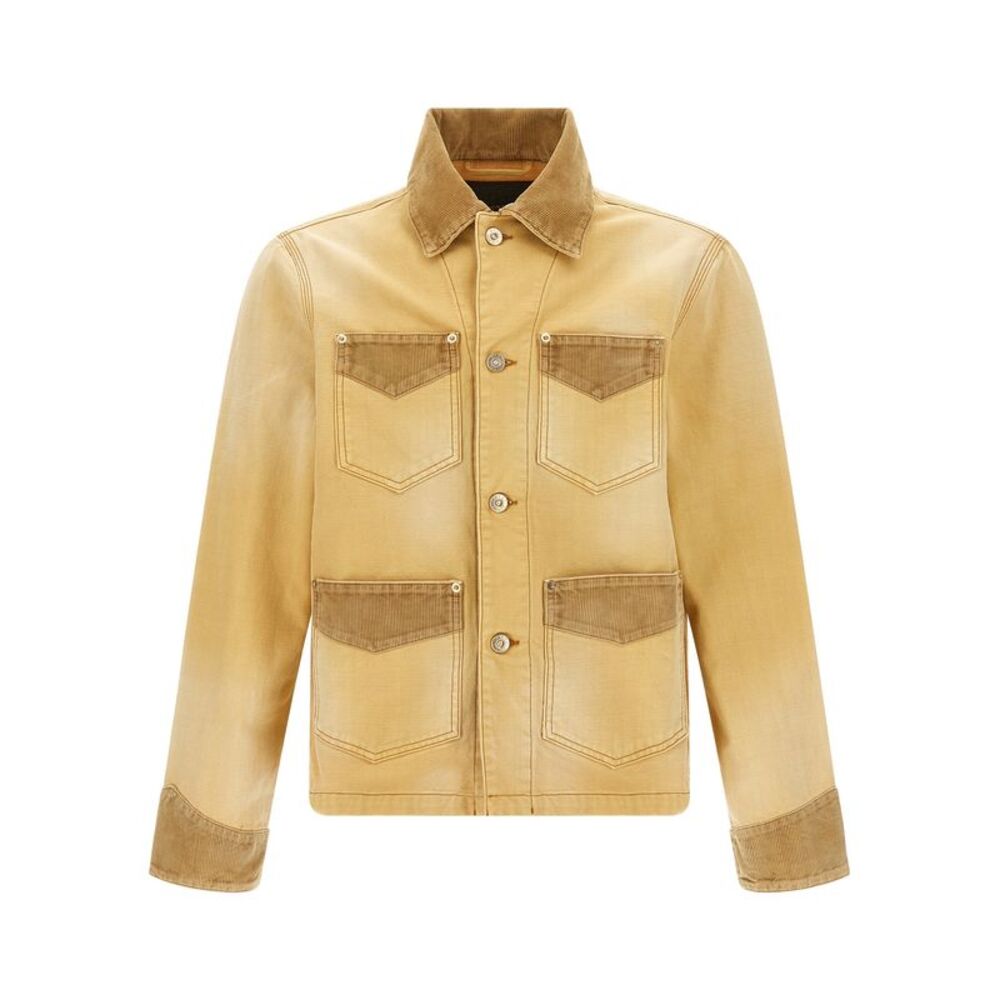 WALES BONNER Beige Cotton Denim Men's Jacket